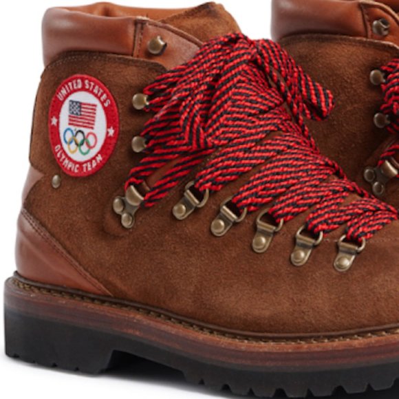 NWOB Polo Ralph Lauren Team USA 2018 Olympics Ceremony Suede Brown Boots main image 6